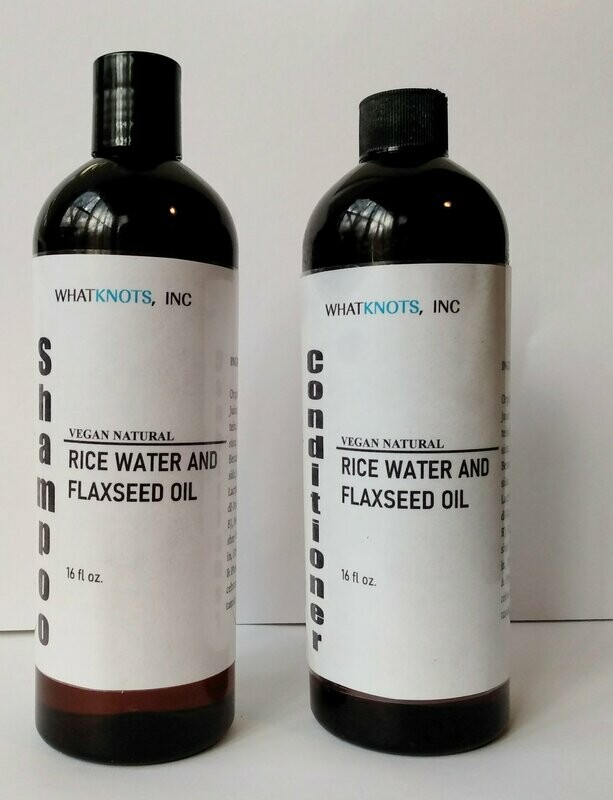 Rice Water and Flaxseed Oil 
Shampoo and Conditioner