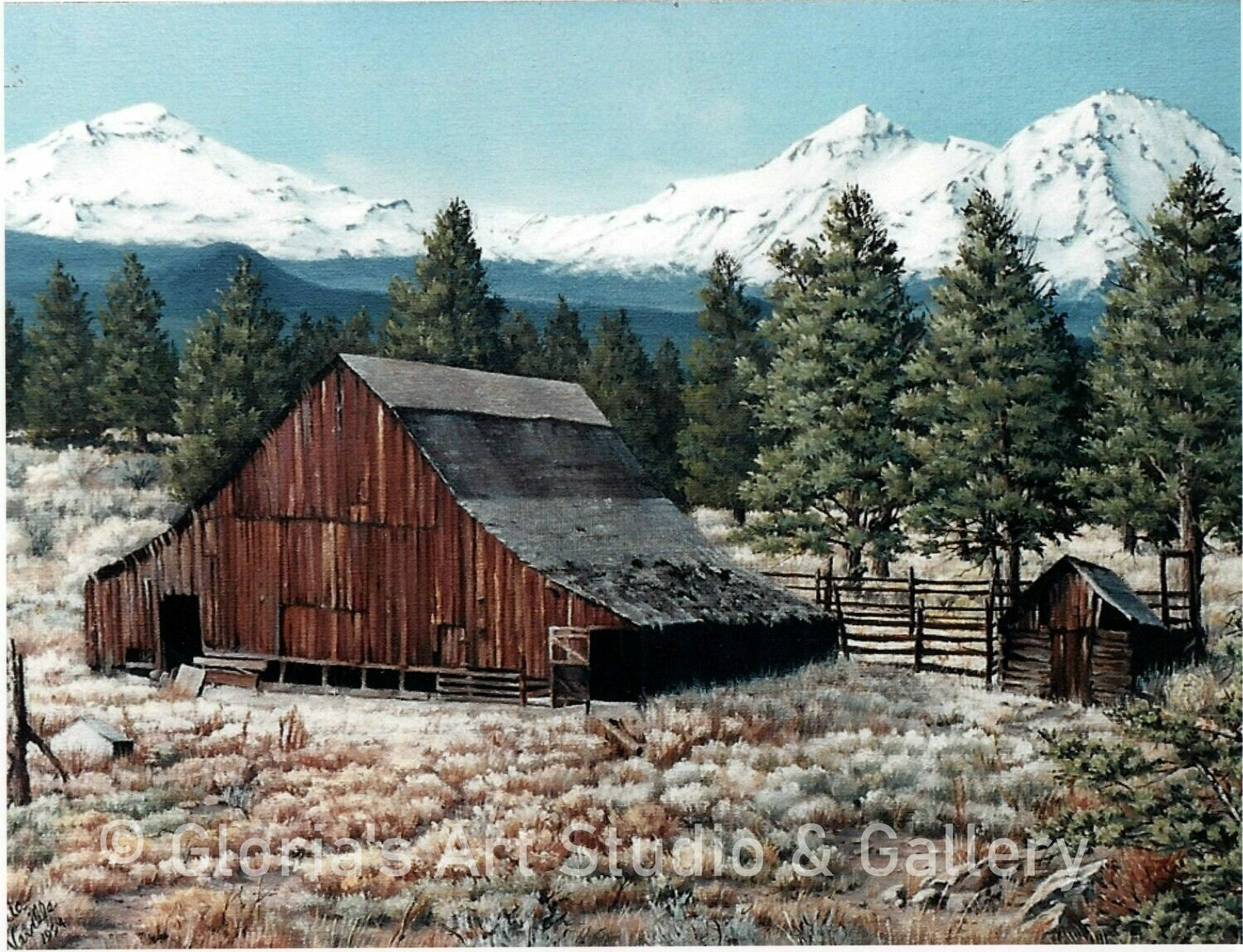 Three Sisters Barn Art Print