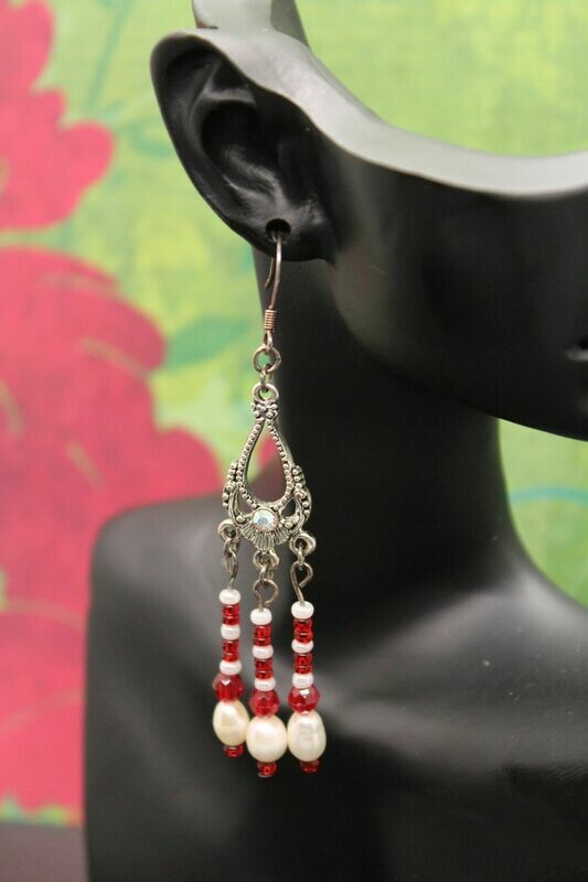 Garnet Teardrop Earrings