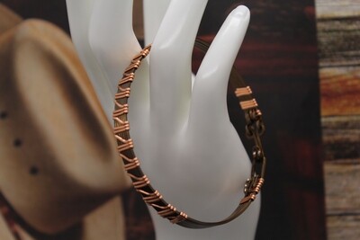 Copper &amp; Bronze Wire Wrapped Bracelet