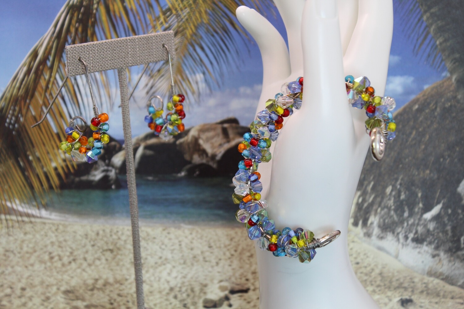 Wire-a-Rama Crystal Bracelet and Earring Set