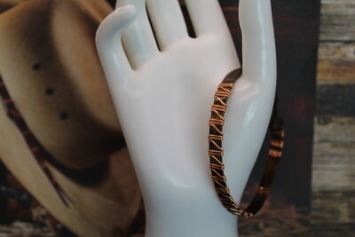 Copper &amp; Bronze Wire Wrapped Bracelet