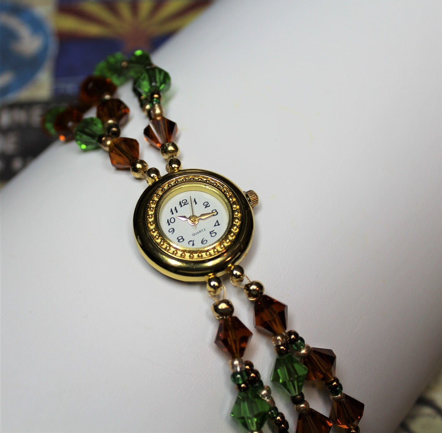 Golden Crystal Watch Set