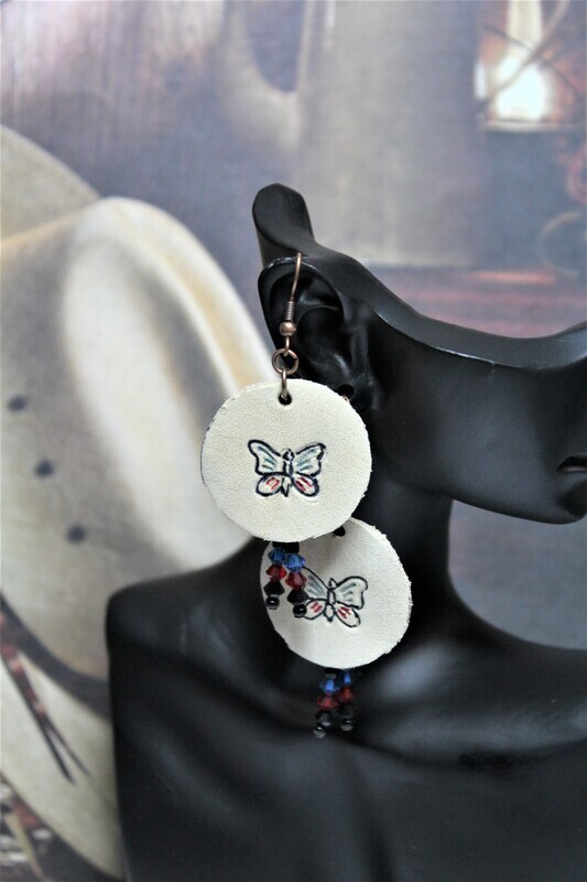 Butterfly Leather Earrings