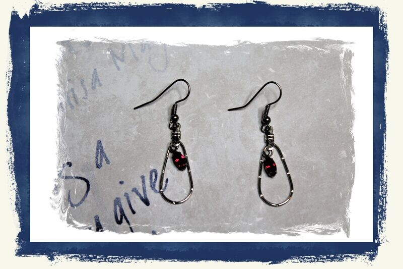 Red Jeweled Earrings