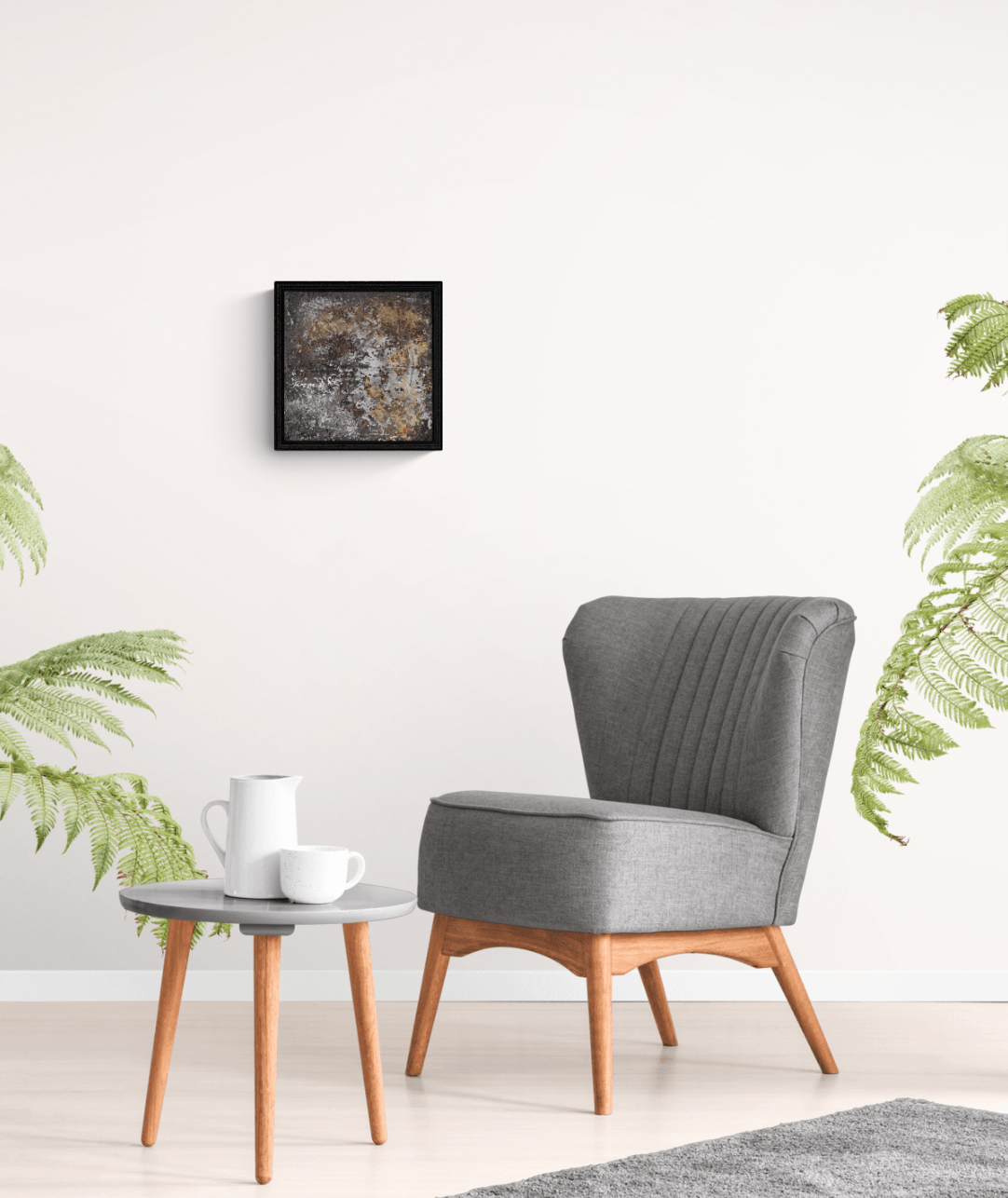 Abstract Urban Gold 30 x 30 cm