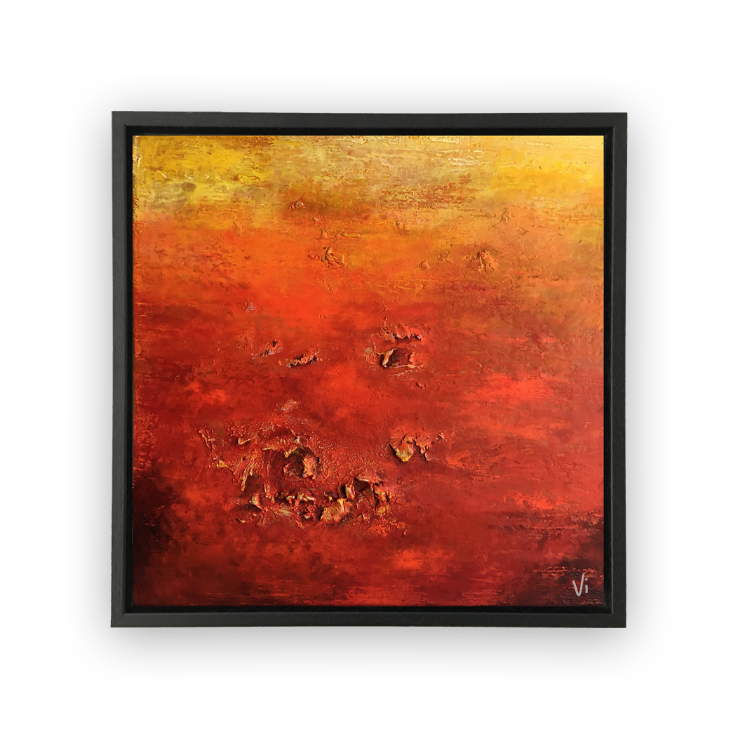 Abstract Flaming Red 60 x 60 cm