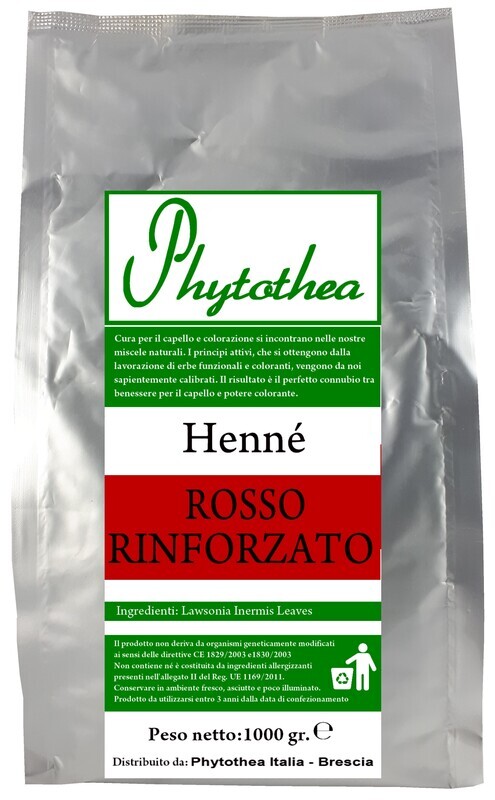 ORGANIC HENNE ROSSO RINFORZATO PHYTOTHEA 1000 GR