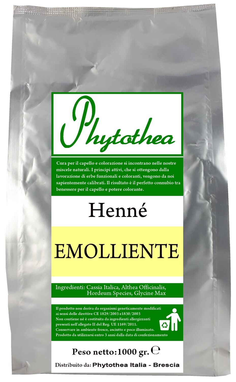 ORGANIC HENNE EMOLLIENTE PHYTOTHEA1000GR