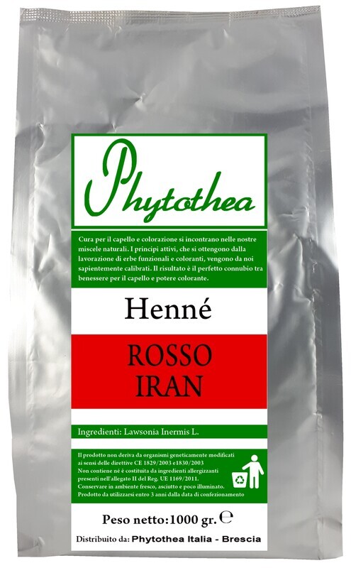 ORGANIC HENNE ROSSO IRAN PHYTOTHEA 1000GR