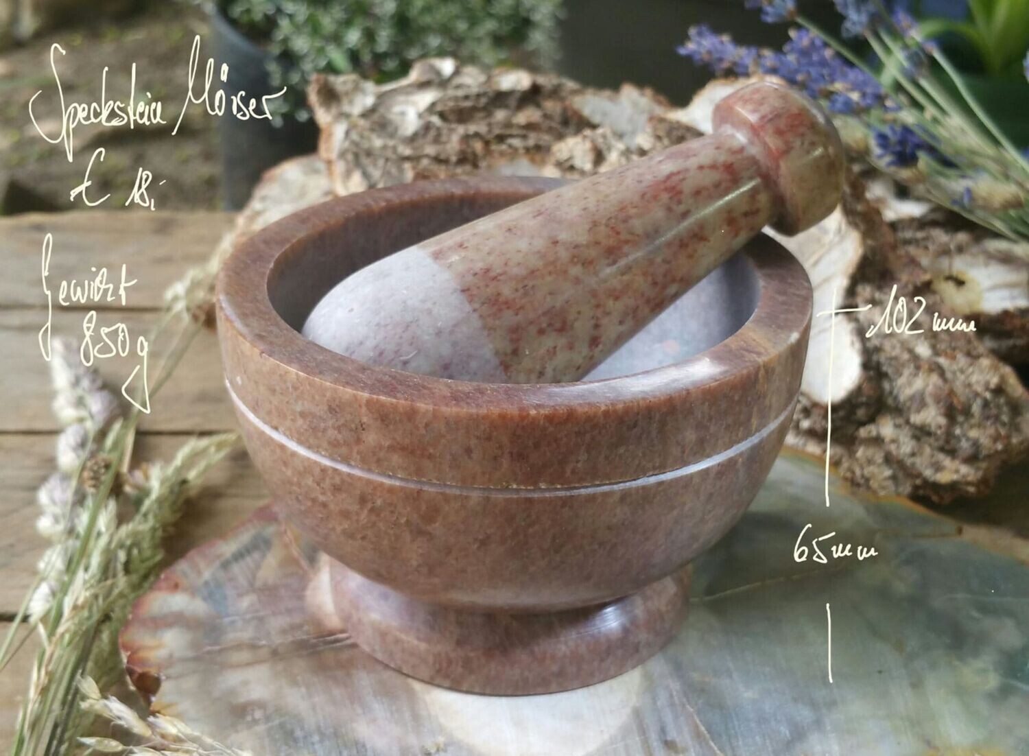 Speckstein Mörser 850 gr