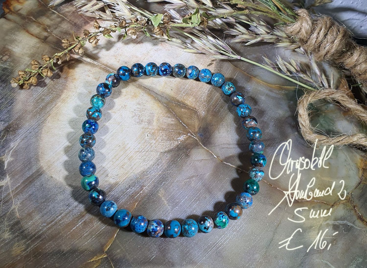 Chrysokoll Armband 5 mm (2)