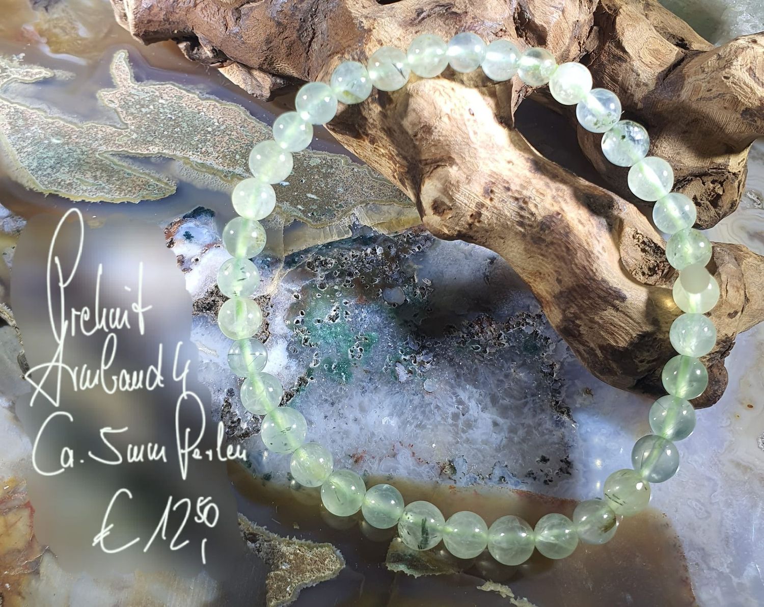 Prehnit Armband 5 mm Perlen (4)