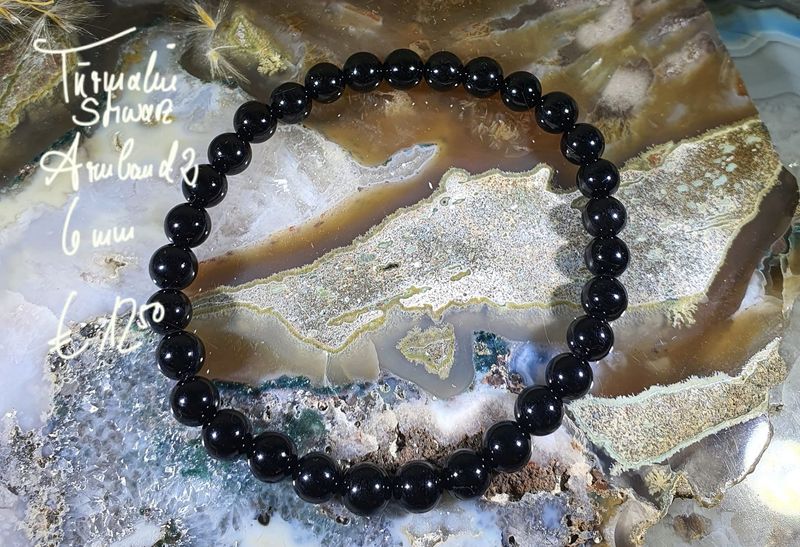 Turmalin schwarz Armband 6 mm (2) Turmalin schwarz Armband 6 mm (2)