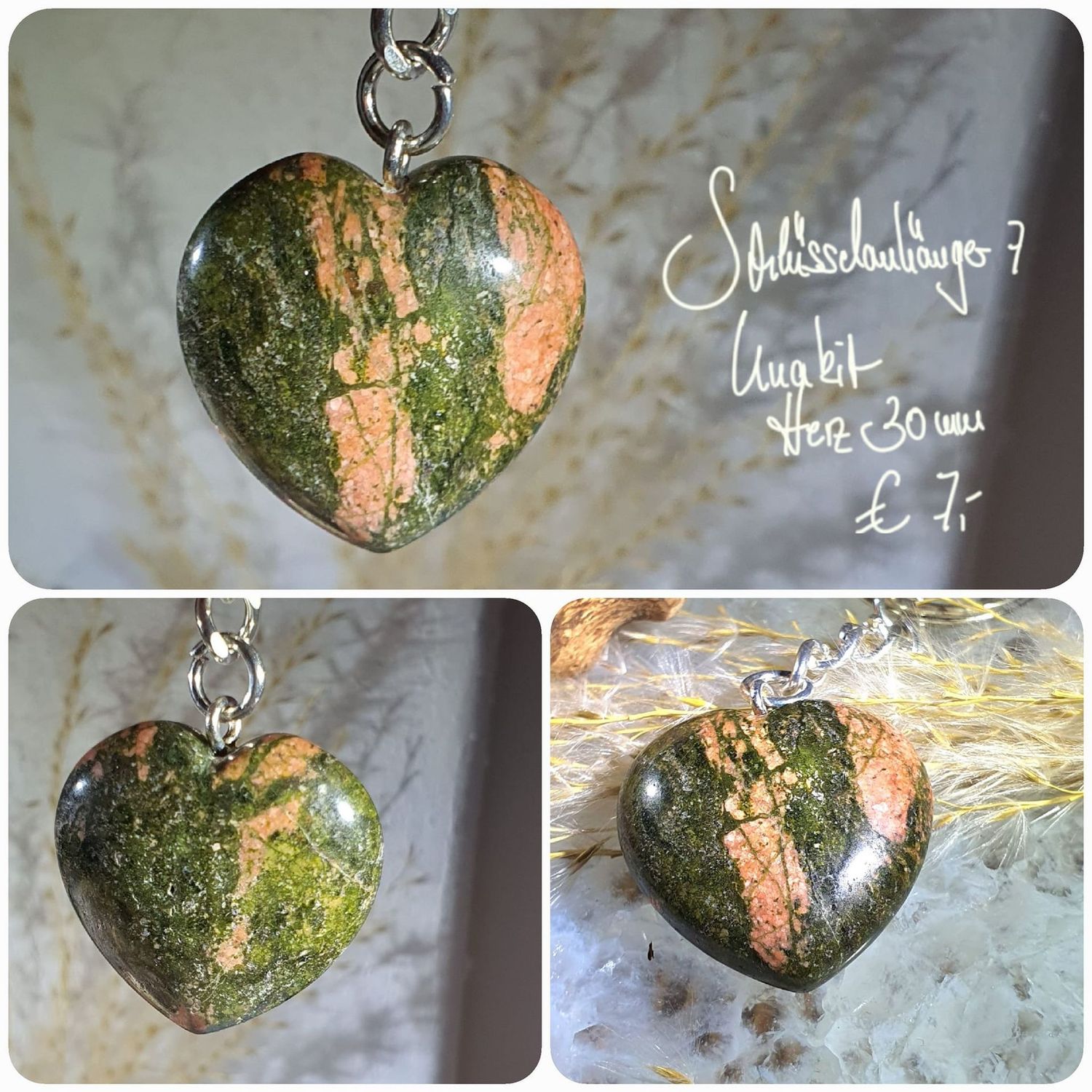 Unakit Herz 30 mm Schlüsselanhänger