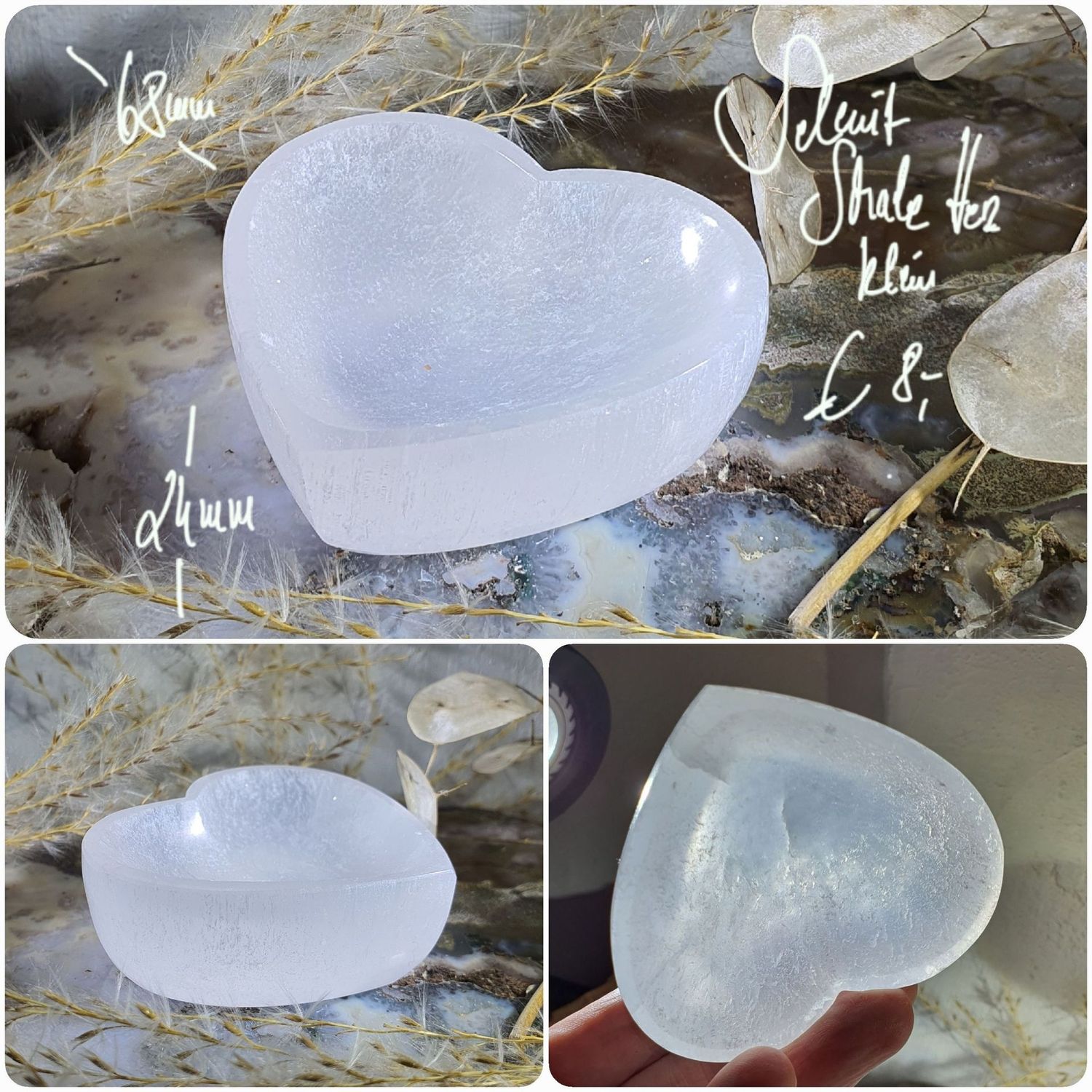 Selenit Schale Herz klein