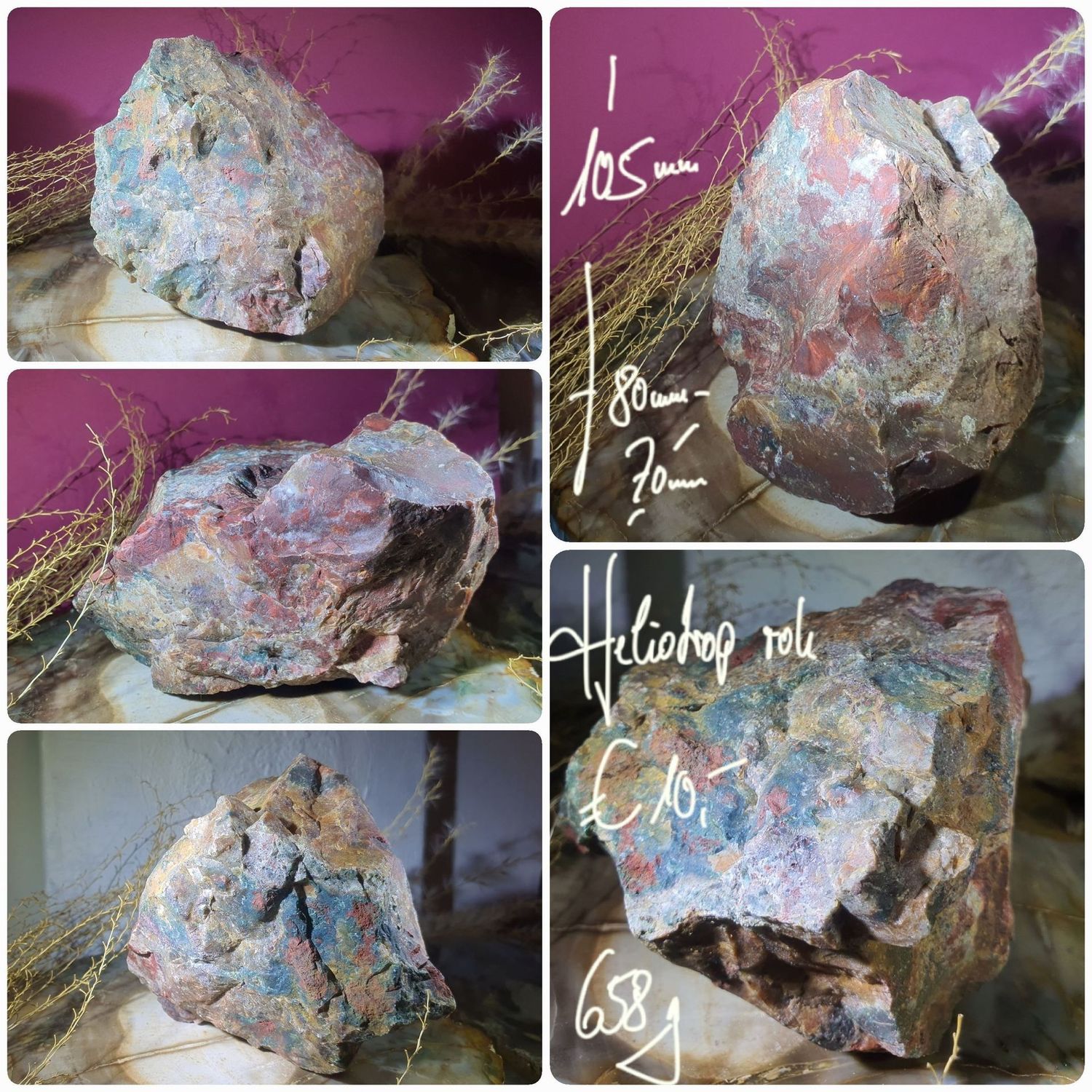 Heliotrop Rohstein 658 gr