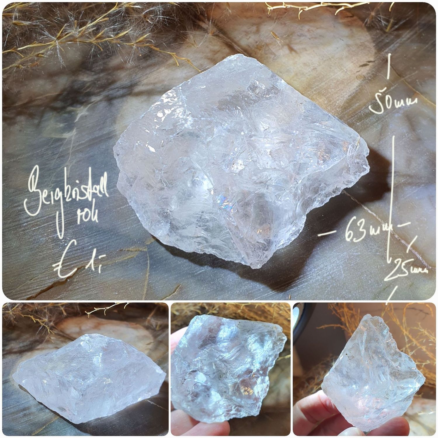 Bergkristall Rohstein (2)