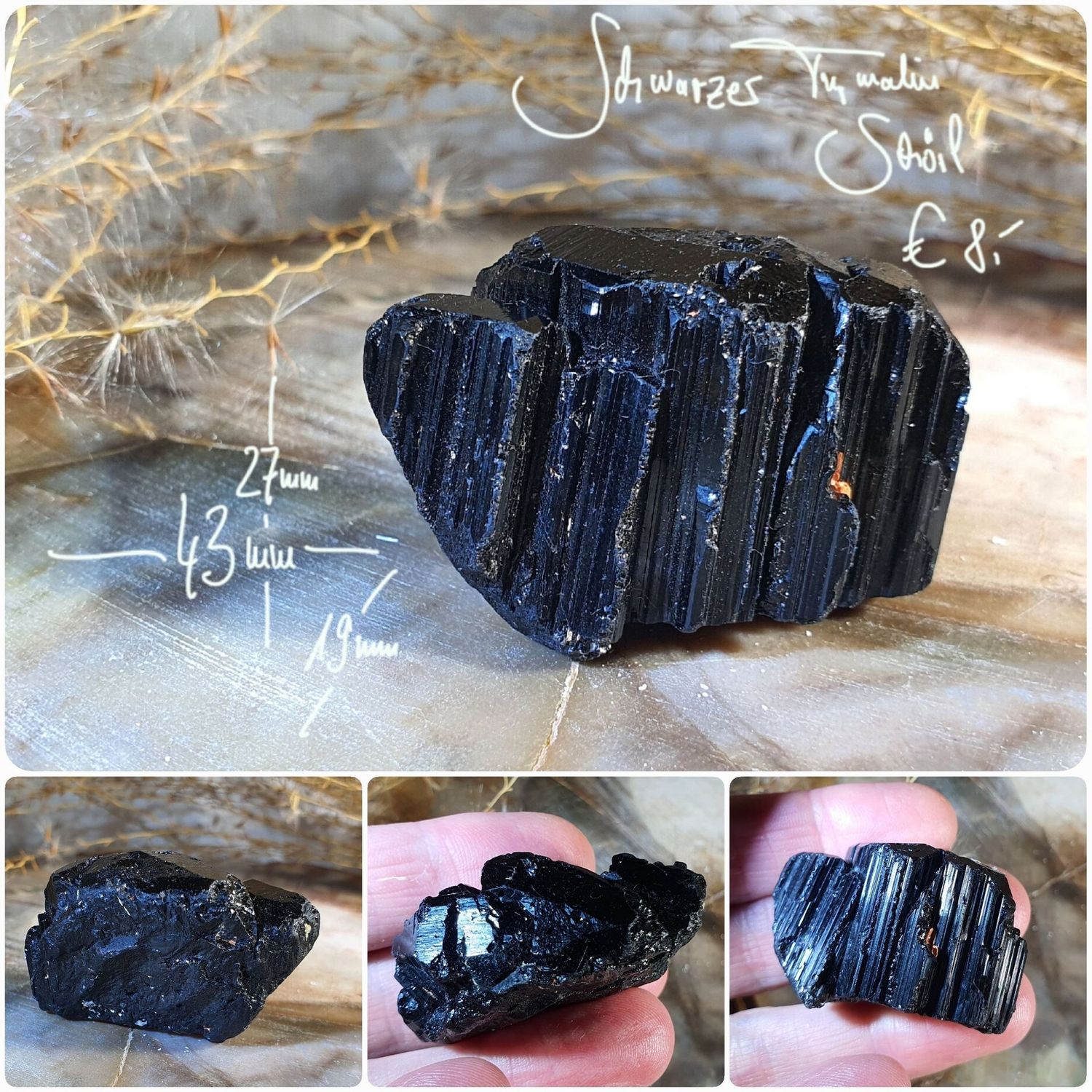 Schwarzer Turmalin Schörl