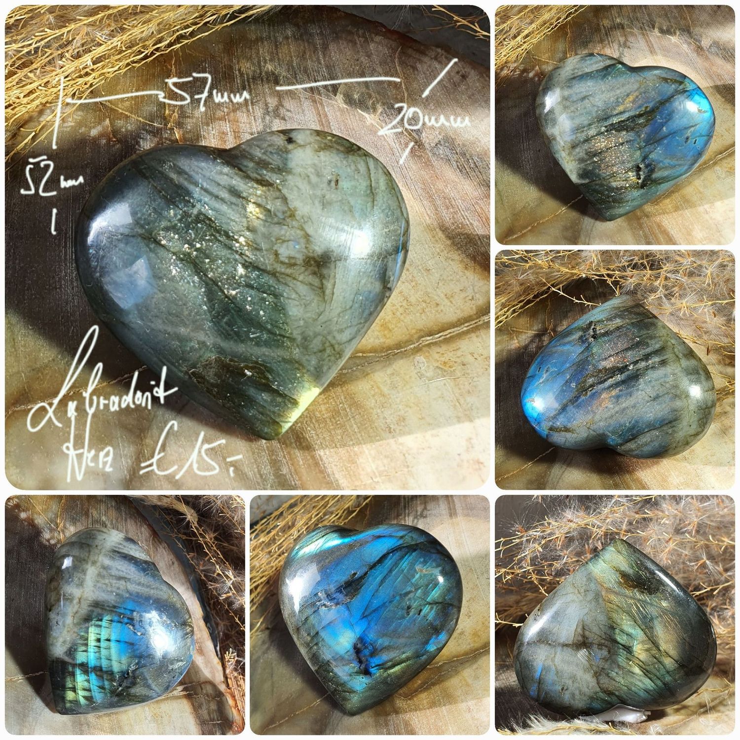 Labradorit Herz