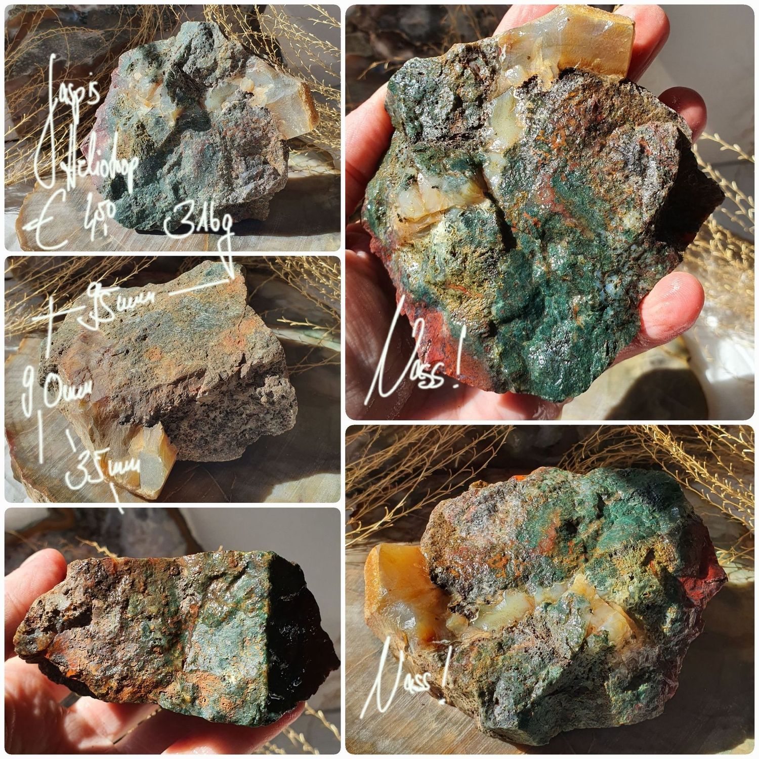 Jaspis Heliotrop 316 gr