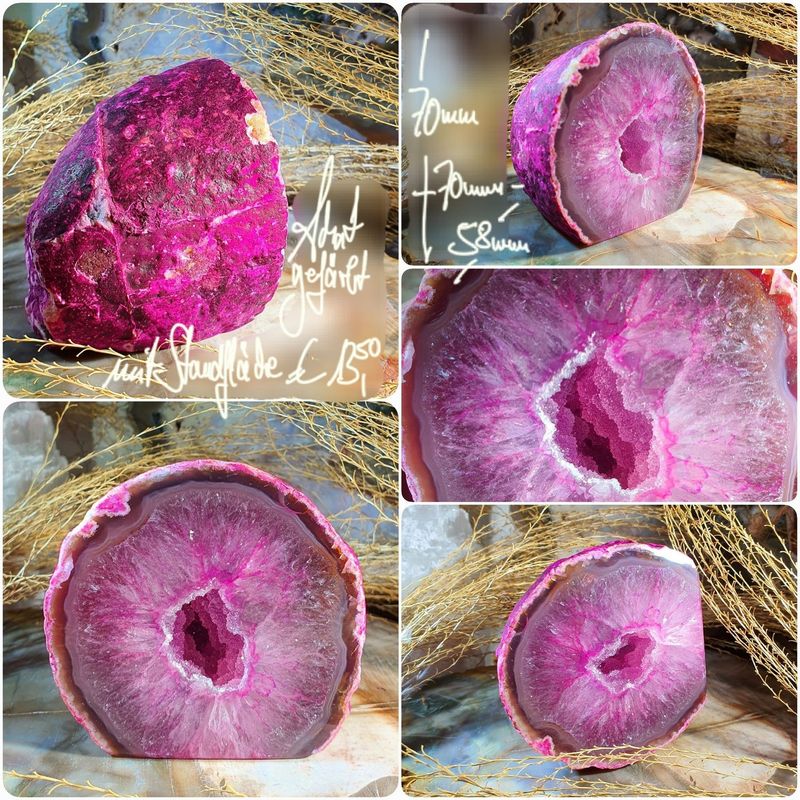 Achat gefärbt mit Standfläche (2) Achat gefärbt mit Standfläche (2)