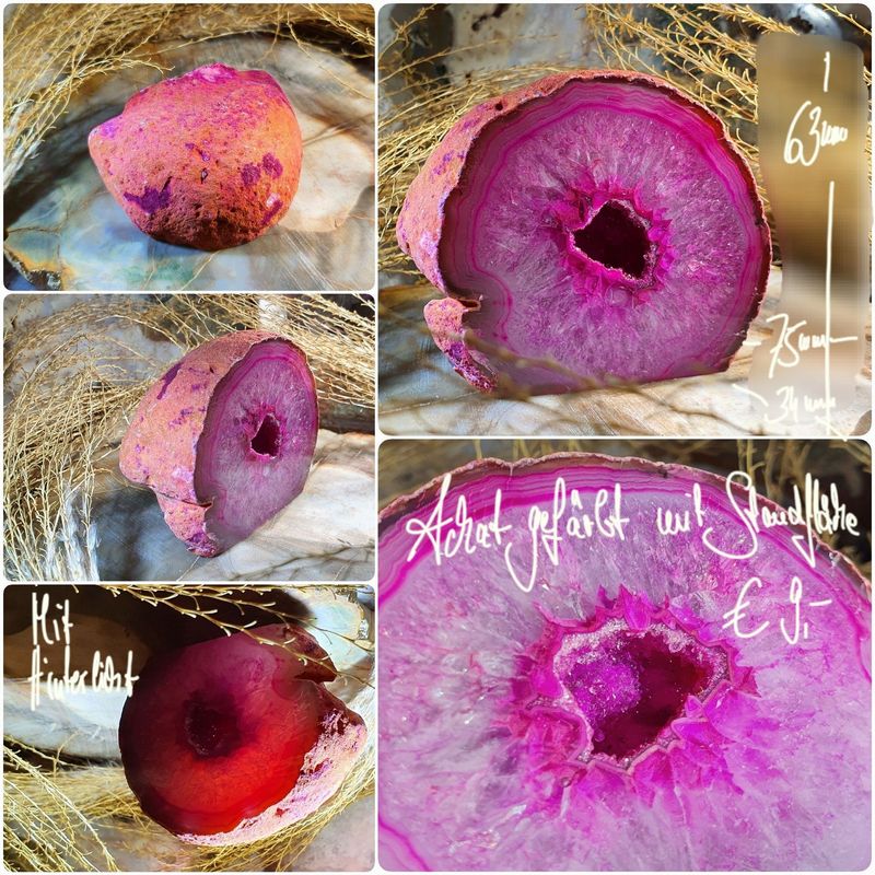 Achat gefärbt mit Standfläche (1) Achat gefärbt mit Standfläche (1)