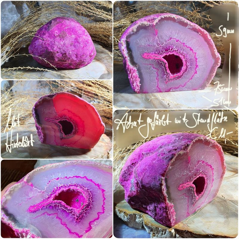 Achat gefärbt mit Standfläche (3) Achat gefärbt mit Standfläche (3)