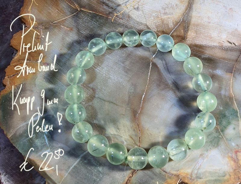Prehnit Armband 9 mm Perlen Prehnit Armband 9 mm Perlen