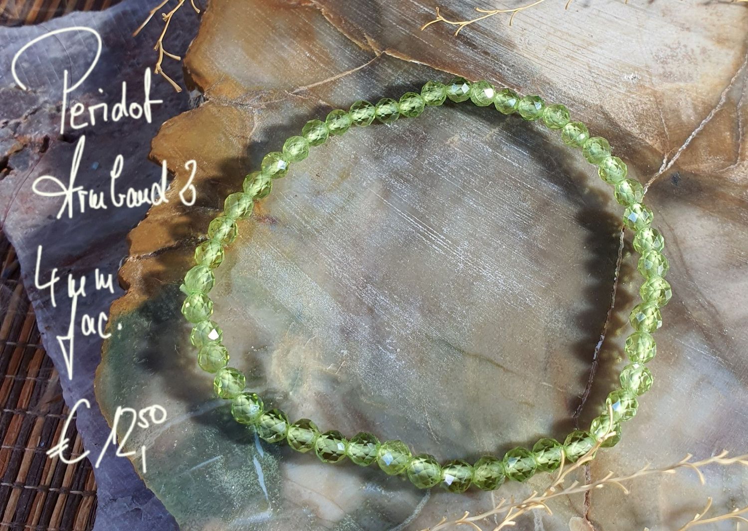 Peridot Armband 4 mm facettiert (2)