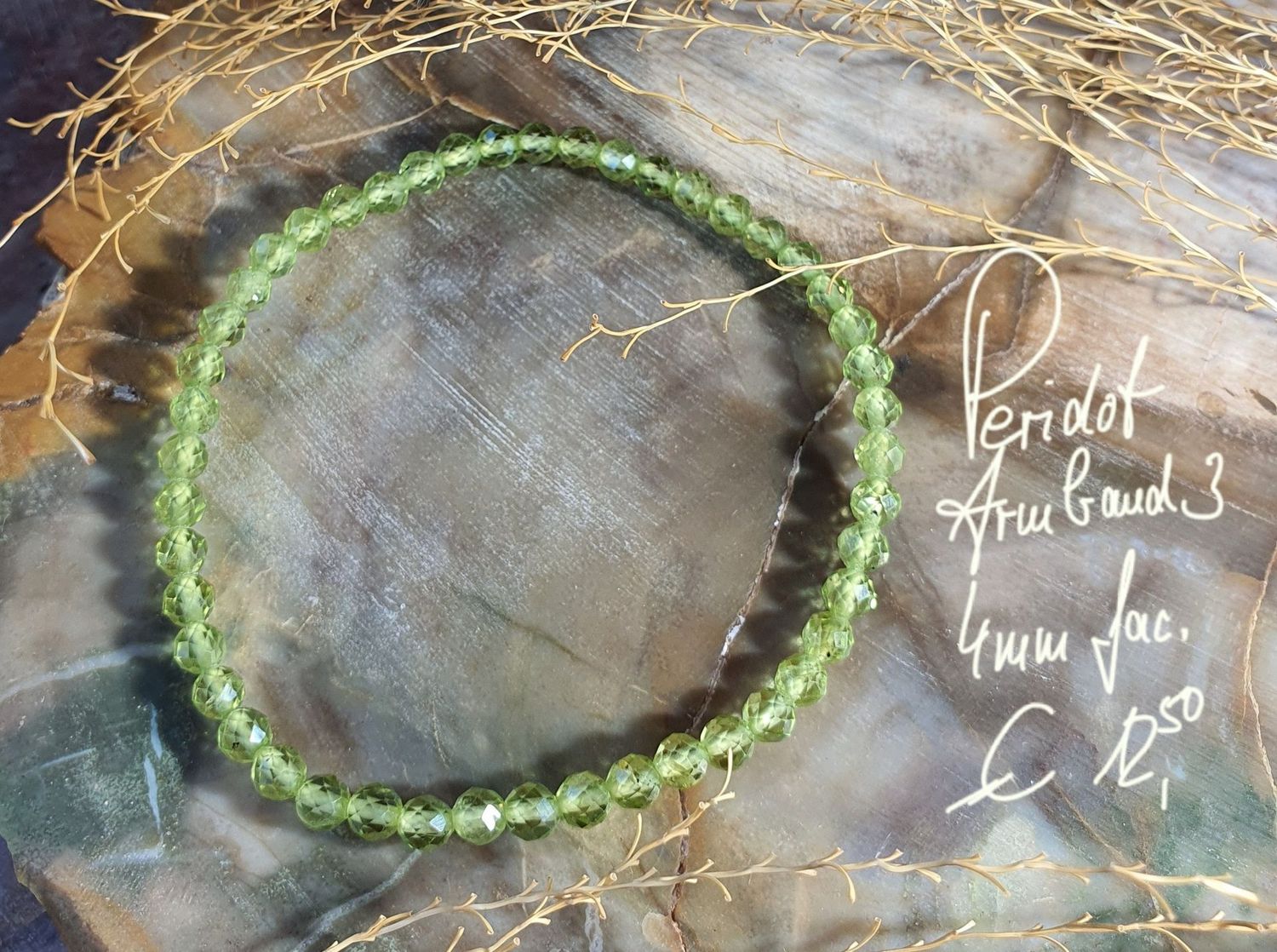 Peridot Armband 4 mm facettiert (3)