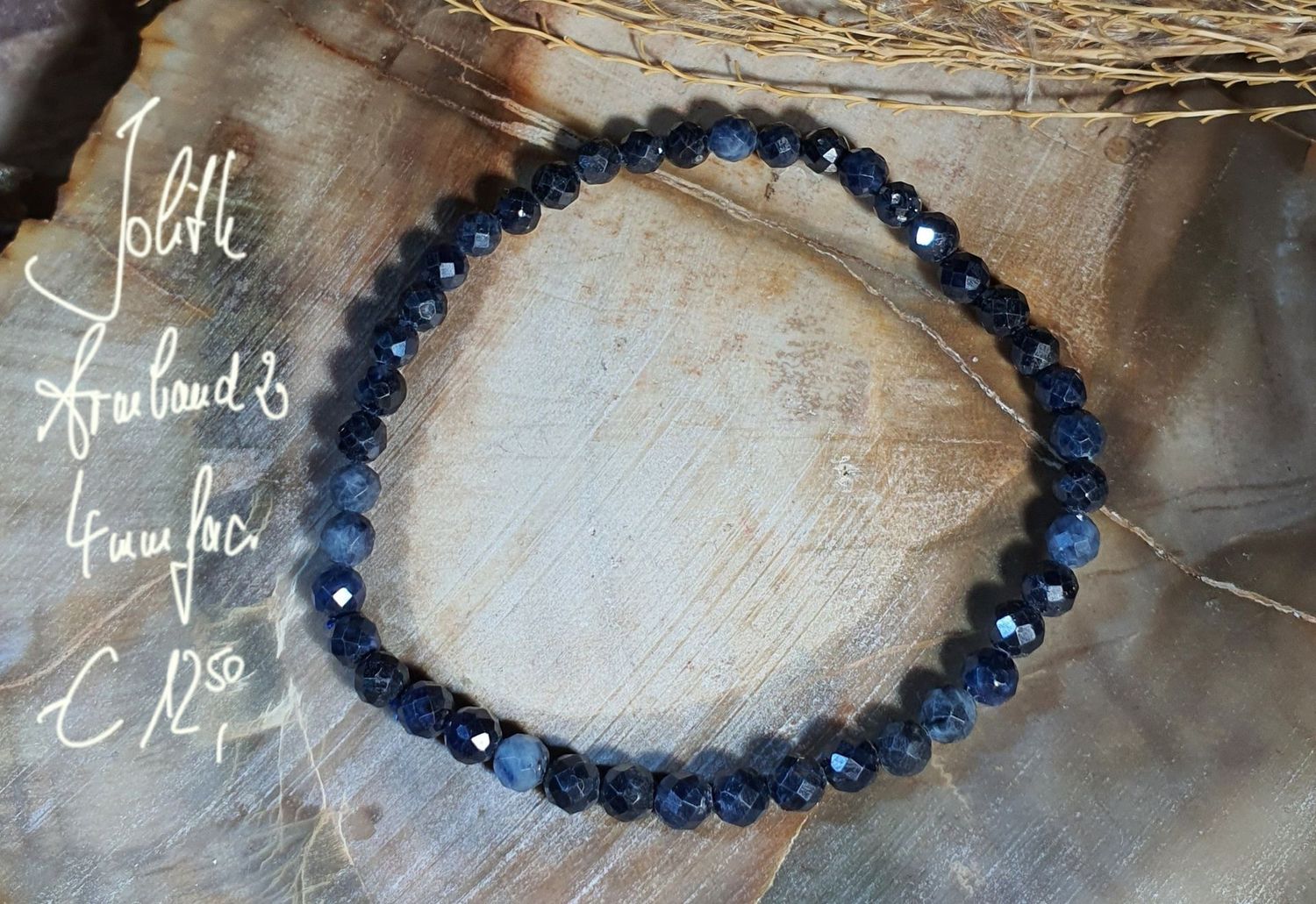 Iolith Armband 4 mm facettiert (2)