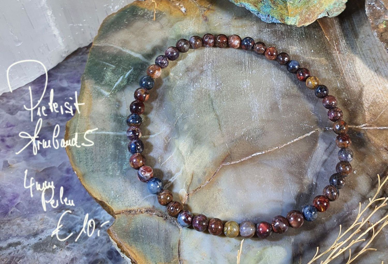 Pietersit Armband 4 mm Perlen (5)