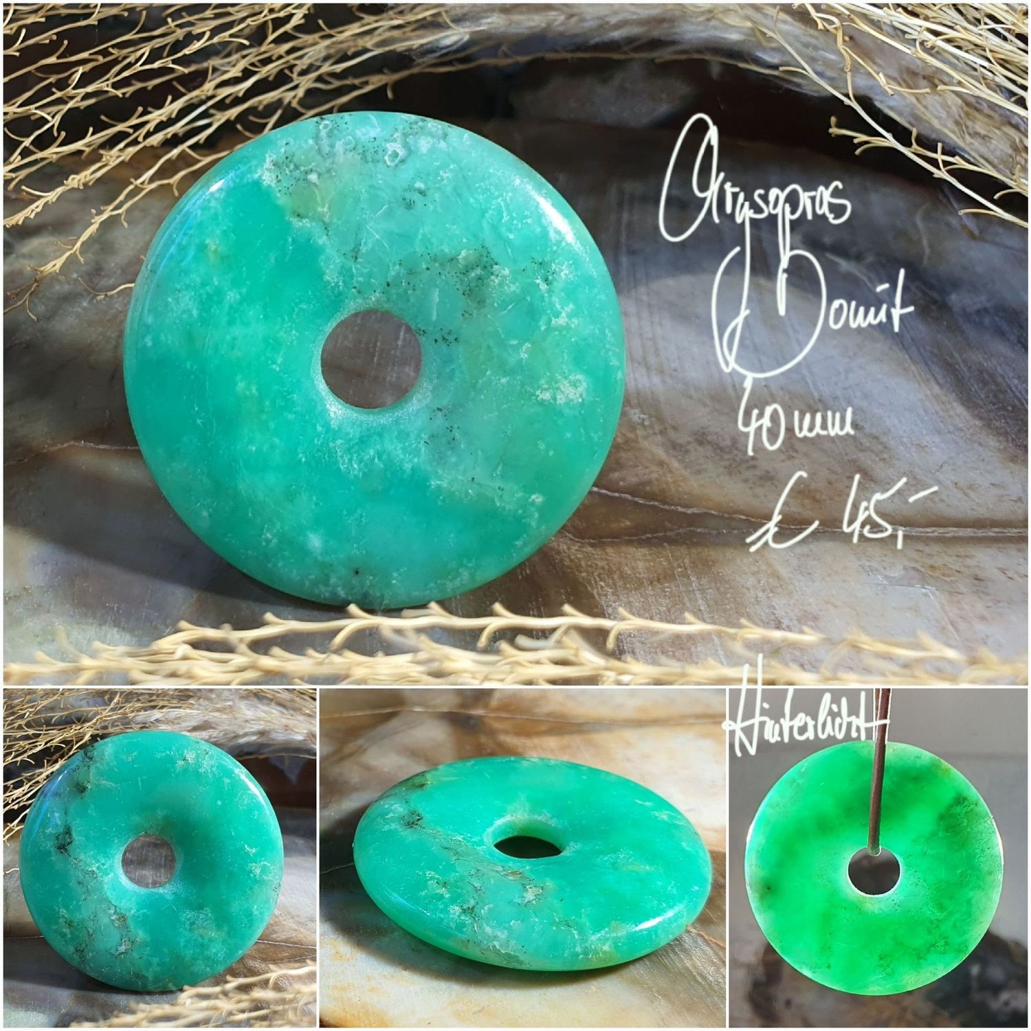 Chrysopras Donut 40 mm