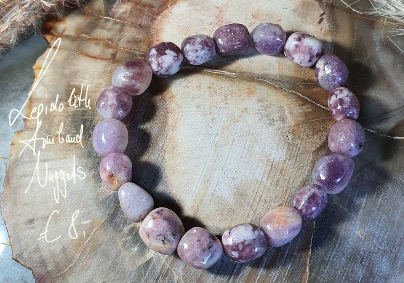Lepidolit Armband Nuggets