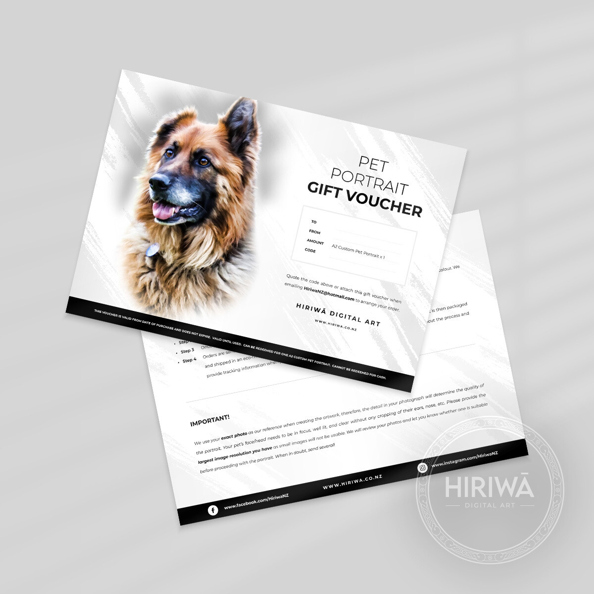 Gift Voucher - A2 Pet Portrait