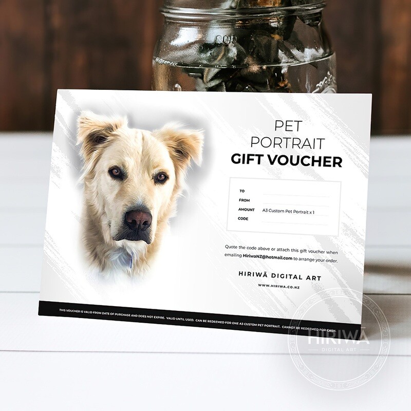 Gift Voucher - A3 Pet Portrait
