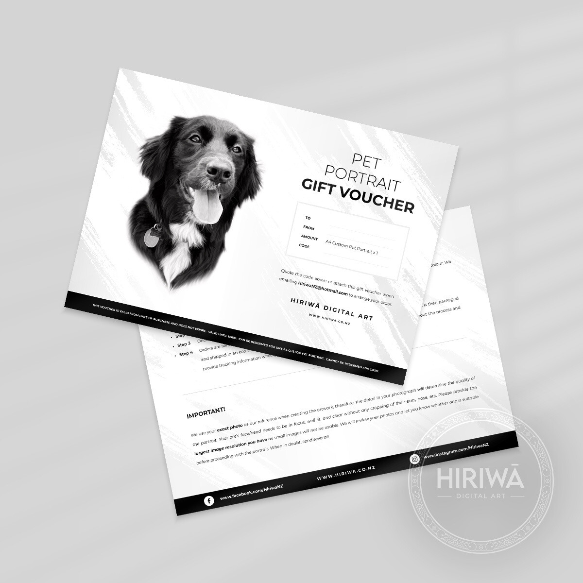 Gift Voucher - A4 Pet Portrait