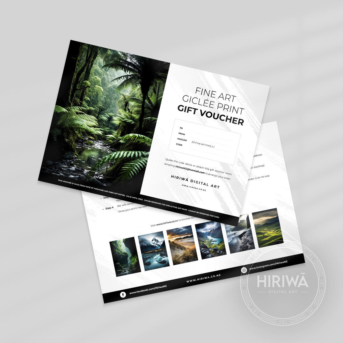 Gift Voucher - A2 Print