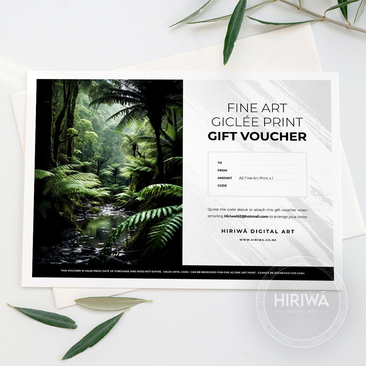 Gift Voucher - A2 Print