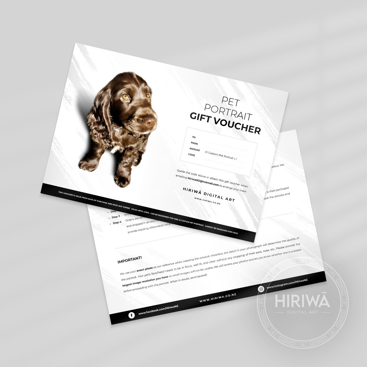Gift Voucher - A1 Pet Portrait