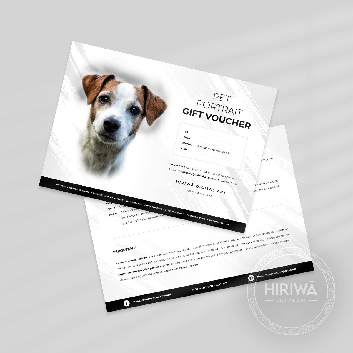 Gift Voucher - A0 Pet Portrait