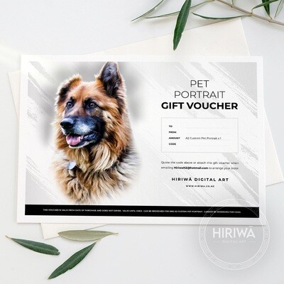 Gift Voucher - A2 Pet Portrait