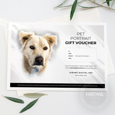 Gift Voucher - A3 Pet Portrait