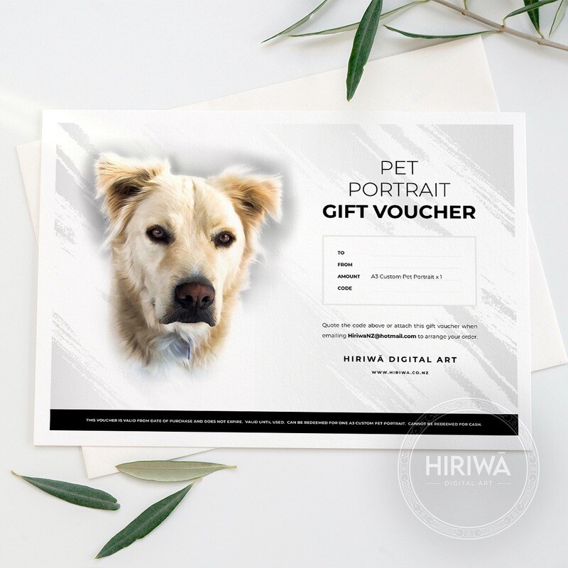Gift Voucher - A3 Pet Portrait