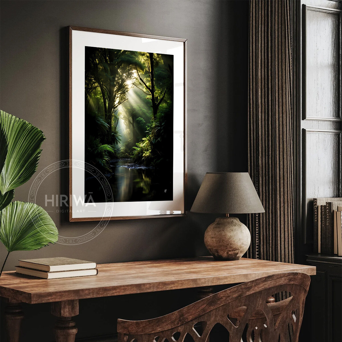 Golden Light fine art print displayed in a frame with white border.