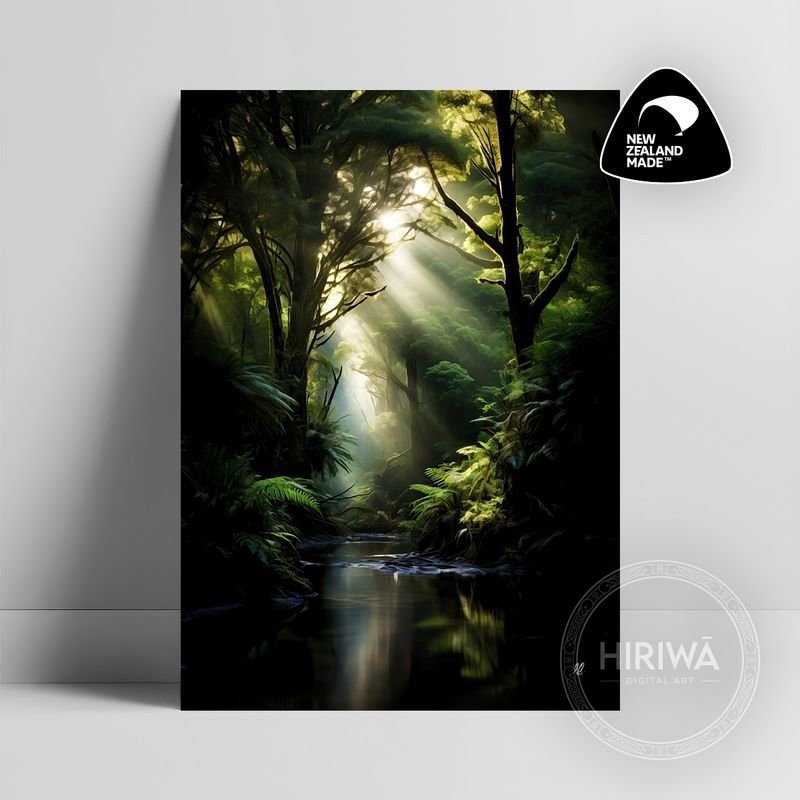 Golden Light borderless fine art print by Hiriwā Digital Art.