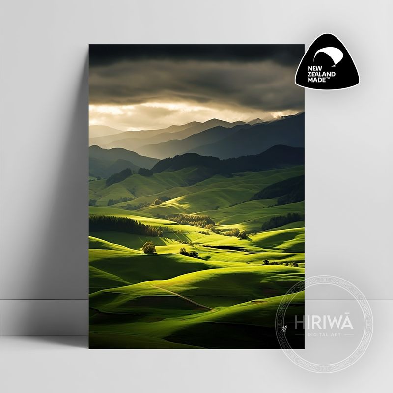 Sunlit Hills (Print)