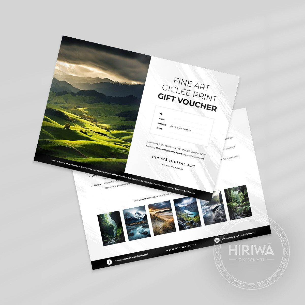 Gift Voucher - A4 Print