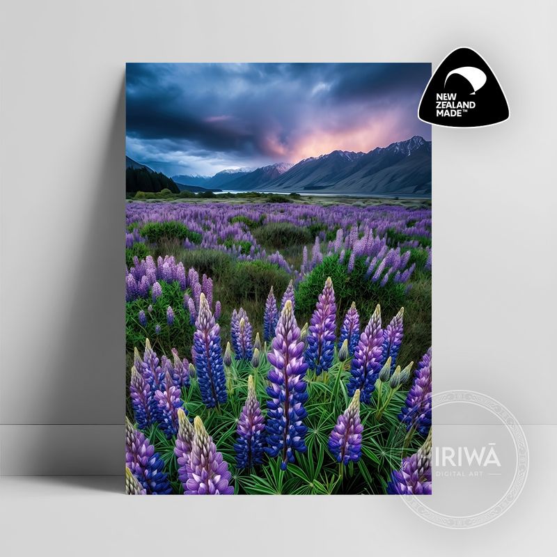 Twilight Lupins (Print)
